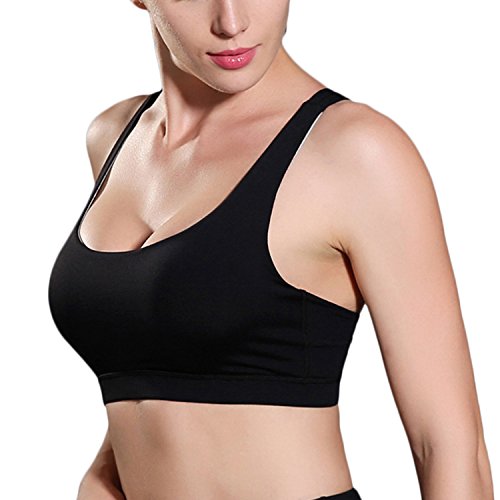 Yli Fit Damen Sport-BH Push Up Kreuz X-rücken Starker Halt Für Yoga Fitness-Training