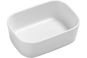 Rosti Modula - Plat Four Rectangulaire en Porcelaine - Petit Plat de Cuisson - Compatible Lave Vaisselle - 15 x 11 x 5 cm - Blanc