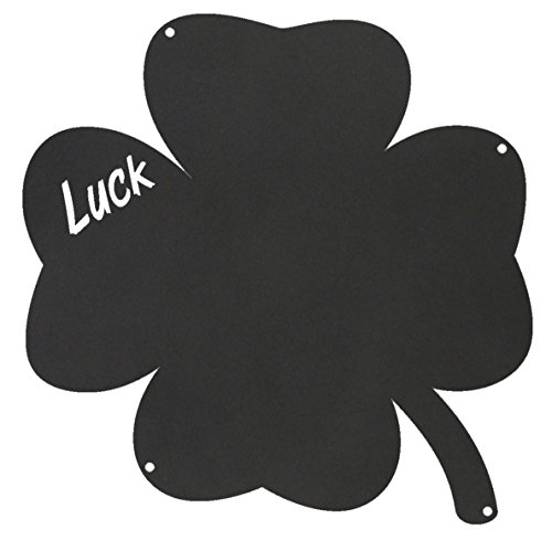 Kalamitica Quadrifoglio Design, Lavagna Magnetica da Parete, Acciaio Scrivibile con Gessetti, Colore Antracite, 33 x 33 cm