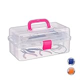 Multi-usos: estuche de plástico para utensilios pequeños; caja para material de oficina, pesca o costura