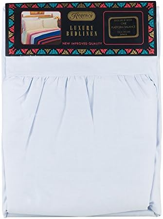 Regency Royal Valance Platform Bed Sheet Size Single/Double/King Available (Pale Blue, Double Bed Sheet)