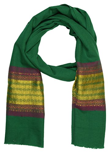 Exotic Indian Handwoven Womens Winter Shawls from Kutch with Traditional Designs (Green, 213.36 cm x 106.68 cm) LE-SH-09 RS.799 (33.00% Off) - Amazon