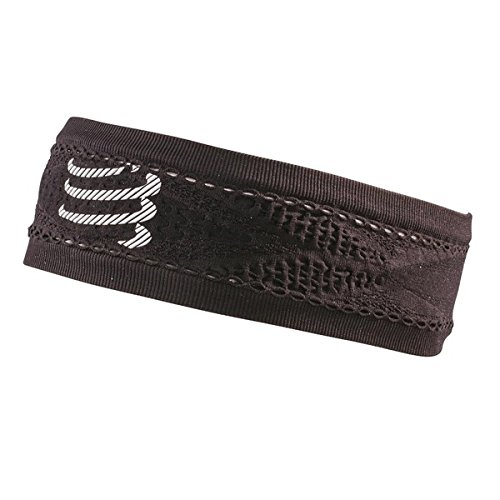 Compressport Thin HeadBand On/Off Stirnband Kopftuch Schweißband schmal dünn (black)