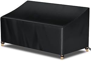 ‎AWNIC Awnic 2-Seater Outdoor Sofa Cover Waterproof Garden Sectional Sofa Cover Patio Furniture Covers 160 x 85 x 71 cm