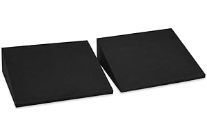STRONGTEK 13 Inch Large Yoga Foam Wedge, Slant Board, Calf Stretcher, Improve Lower Leg Calves Wrist Strength, Stability, Incline Wedge, Knee Pad, Back Support, Foot-rest Cushion, Physical Therapy (One Pair)