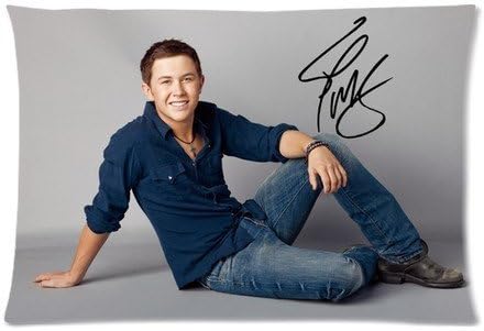 Country Music Pop Singer Scotty McCreery Pandora Design Custom Zippered Pillow Case 20x30 (Twin Sides Print)