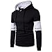 Produktbild Hansee Mode für Männer Langarm Brief Hoodie Kapuzenpulli Top T Outwear Bluse Winter Warme Kleidung (L, Schwarz)