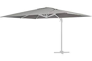 HABITAT ET JARDIN Toile pour Parasol Jardin déporté Sun 3" - 3 x 3 m - Gris Clair