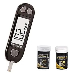 Control D Blood Glucose Monitor (Pack of 35 Strips, Black)