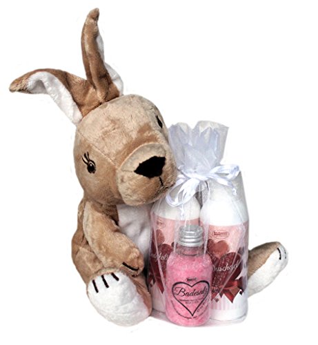 BRUBAKER Geschenkset handverpackt mit großem Stoff Hasen und 3-tlg. Pflegeset - 2