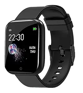 TechKing (Limited Deal with 10 Years Warranty) D20 Touchscreen Smart Watch Bluetooth Smartwatch with Heart Rate Sensor and Basic Functionality for All Women,Men, Boys & Girls-Black