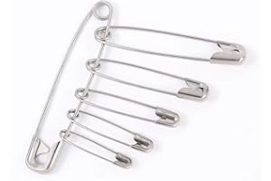 ROMAXO 40 x Safety Pins Small Medium Large Safety Pins Assorted Lengths Nicke Safety Pin for ClothesArt & Crafts, DIY Sewing Hemming