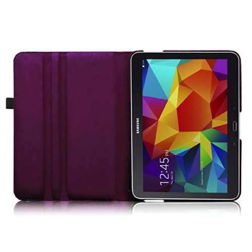 Fintie Samsung Galaxy Tab 4 10.1 Hülle – 360° Drehbarer Stand Smart Cover Case Schutzhülle Tasche Etui mit Ständerfunktion Auto Schlaf / Wach Funktion für Galaxy Tab 4 10.1 SM-T530 SM-T535 Tablet, Lila - 8