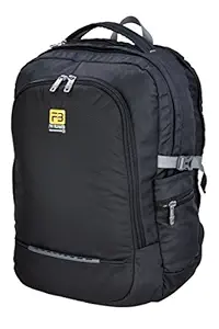 FB Fashion Bags Polyester 42 Ltr Black & Grey Laptop Backpack