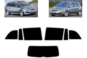 TINTCOM.COM Pellicola Oscurante Vetri Auto Pre-Tagliata per-Opel Zafira B 5-Porte 2006-2011 Vetri Posteriori & Lunotto (05% Super Nero)