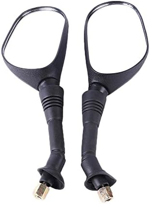 Juily 1 Pair Black 6 mm 8 mm Thread Motorbike Mirror Universal Motorcycle Scooter Mirror Rearview Mirrors Side Mirrors