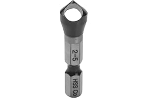 Giilayky HRC89 TiAlN Rivestimento 1/4 Pollici Punta Esagonale Svasatore Punta da Trapano HSS-Co M35 Cobalto Sbavatura Punta da Trapano Smusso 2-5Mm