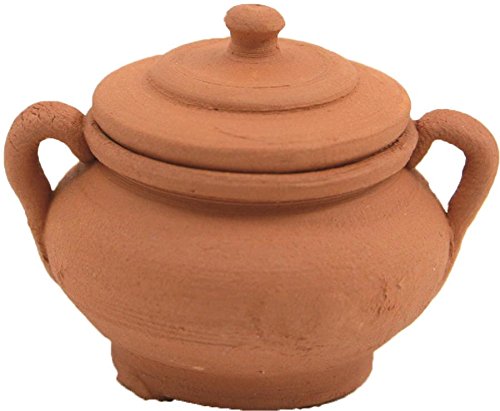 Preisvergleich Produktbild Miniatur Modell Zubehör, Tontopf mit Deckel Ø 4cm Höhe 3,2cm