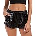 Price comparison product image ADESHOP Lounge Beach Shorts 2019, Fashion Women High Waist Yoga Sport Pants Shorts Shiny Metallic Pants Leggings(M, Black)
