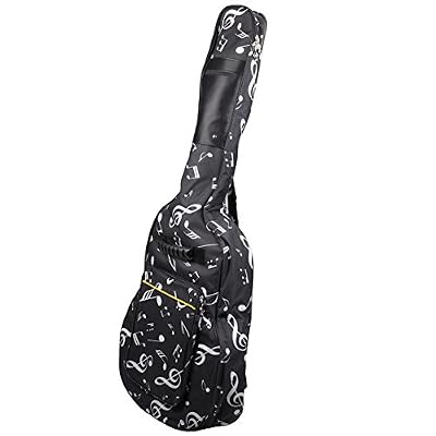 Han á l'eau durable Sac de transport pour guitare électrique acoustique folk Premier Coque 101,6 cm Housse de transport rembourrée pour guitare Rembourrage Toile (Hjt04)