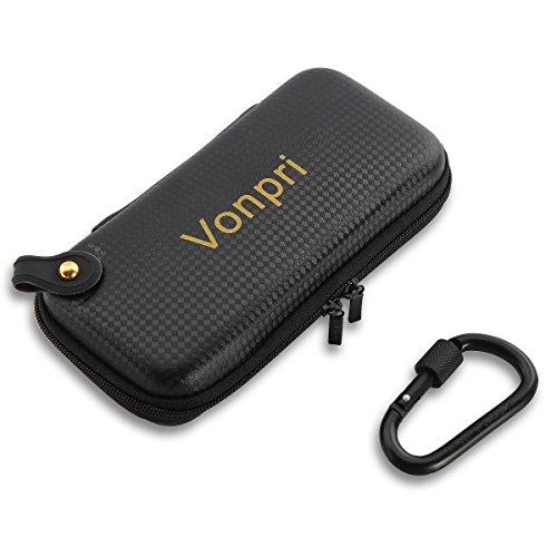 EVA Funda para Batería Externa, Vonpri Bolso de Cremallera Estuche Caja Transporte para Portátil Cargador Power Bank, Auriculares, Tarjetas SD/TF, Cable USB (Tamaño interno: 165x75x30mm)