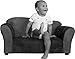 Rosenberry Rooms Fantasy Furniture Microsuede Wave Sofa, Green