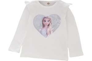 FANCYLAND ELSA und Anna T-Shirt Glanz Langarmshirt Frozen 2 Eiskönigin 2 Prinzessin Eisprinzessin Mädchen Kinder