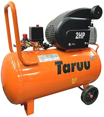 Taruu 2 HP, 50 L Air Compressor with Heavy Duty Clutch Motor For Spray Painting / PU Polish, Texture paint, Tire Inflation, Operating Pneumatic Tools, Portable, Oil Filled, Model : Tr-0301/50