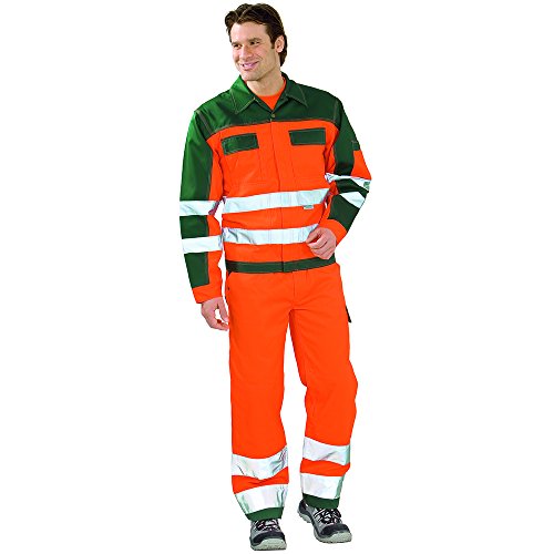 Planam Bundjacke Warnschutz, Größe 64, 1 Stück, orange / grün, 2008064 - 5
