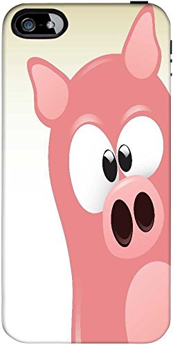 Snoogg cute pig character Hard Back Case Cover Shield ForApple Iphone 5 / 5s
