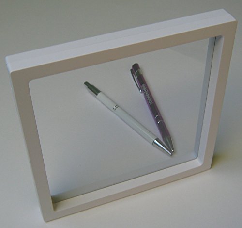 3 Stück Kronenberg24 3D Schweberahmen Objektrahmen weiss 180x180x20mm für Kleinteile