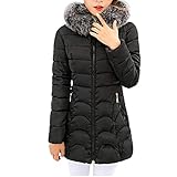 Reißverschluss Damen Parka großer Kunst-Fellkragen mit schönem Kunstfell gefüttert Blumen Bomberjacke Druck Lang Hülle mit Stehkragen Warm Sweat shirt mit Kaputze Zip Baumwolle hoody Im frühjahr lange winterjacken damen damen herbstjacken sommerjacken jacke damen frühling jacke grün gesteppte jacke damen jacke mit fell damen moderne jacken damen jacken herbst leichte jacken damen jacke schwarz damen jacke damen übergang coole jacken leichte damenjacke