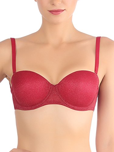 Padded Wired Backless Fashion Bra(122I489 ZQ B 34/75_Bordeaux)