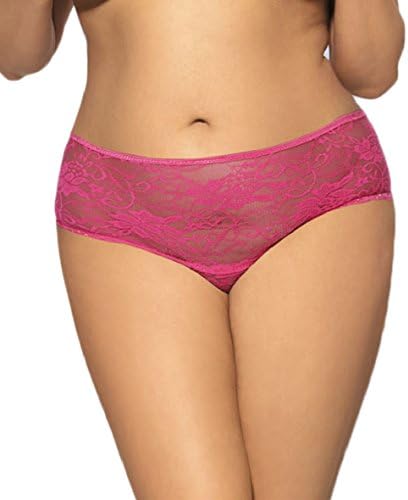 Intimate Fantasies Sexy Black White Pink French Tie Knickers Plus Size 10 12 14 16 18 20 22 24 XL (Pink, 24-26)