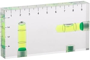 Laroal Transparent Two Direction Magnetic Level Bubble Mini Level Tool for Accurate Measurements Ideal for Carpentry DIY Projects Home Improvement