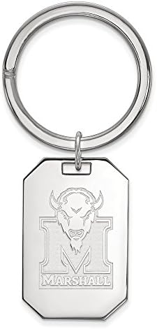 Sterling Silver LogoArt Marshall University Key Chain