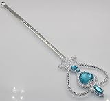 Damelie Queen Elsa Prinzessin Anna Zauberstab, Krone, Strass, Tiaras & Handschuh Mädchen, Geschenk-Set Prinzessin Karneval Verkleidung Party Cosplay - 
