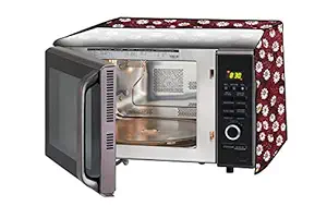 Stylista Microwave Oven Cover for Borosil Prima 19 Liter 1300 Watt Convection Oven Toaster Griller (OTG) Floral Pattern Red