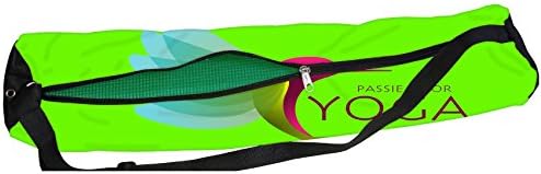 Direct from Factory - Canvas Yoga Mat Bag / Cover. Easy Fit up to 4 mm thick yoga Mat. Print Design : Yoga Music
