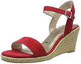 Verstellbarer Riemen Tamaris Damen 1-1-28300-22 Riemchensandalen, Rot (Lipstick Uni 619), 41 EU