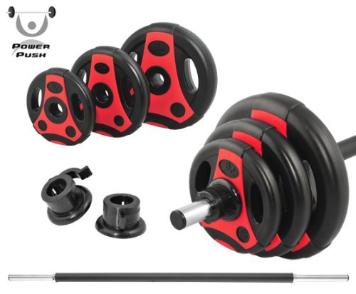 K-Grip. Aerobic Langhantel-Set Pump your muscle Hantel / 1 x Langhantelstange inkl. ABS-Klappverschlüssen, 2×1.25, 2×2.5 und 2×5 Kg Hantelscheiben - 5