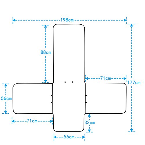 Auralum 177 x 56cm Wasserdicht Doppelseitig Sesselschoner Sofaschoner mit Armlehnen für 1 sitzer Sofa, Anti-Rutsch Sofa Matte für Hunde/ Katzen – Dunkelbraun / Beige - 2