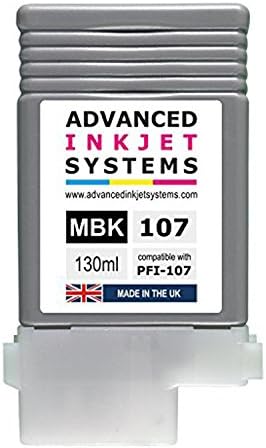 U.K. Manufactured PFI-107MBK Matte Black PFI 107 130ml Cartridges For Canon IPF670 IPF680 IPF685 IPF770 IPF780 IPF785