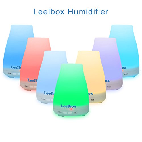 Leelbox Luftbefeuchter Aroma Diffuser Raumbefeuchter Duftzerstäuber Duftöldiffusoren 100ml Ätherisches Öl Diffuser mit 7 Farbwechsel Geeignet für Yoga Salon Spa Wohn-, Schlaf-, Bade- oder Kinderzimmer Hotel - 9
