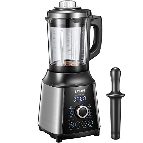 DECEN Frullatore, Frullatore Professionale per Frullati e Zuppa, Succhi, Frullatore Smoothie 8 Lame in Acciaio Inox, 8 Programmi Auotomatici, Bicchiere in Vetro Alto Spessore 1,75L, Senza BPA
