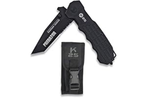 K25 K25-19099 - Navaja Funda.Hoja:9.5cm - Herramienta para Caza, Pesca, Camping, Outdoor, Supervivencia y Bushcraft