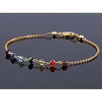 Chakra Armband sieben Steine