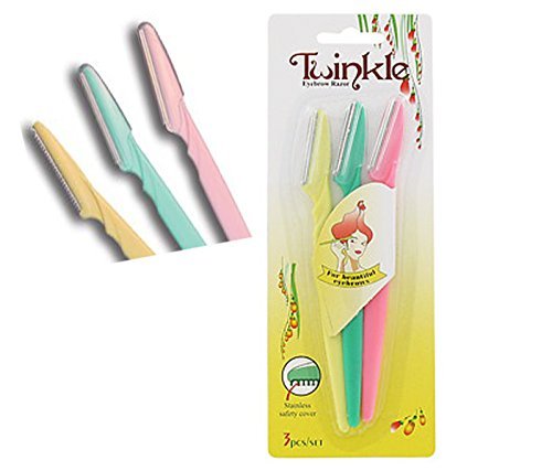 TINKLE Razor eyebrow shaper Trimmer Twinkle Face Bikini Hair Removers 3pcs Set