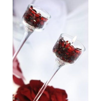 SiDeSo® Dekosteine rot 12mm Diamanten 100 Stück Acryl Tischdeko Hochzeit - 2