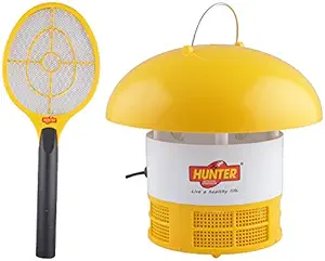 Hunter Mosquito Repellant Machine and Mosquito Bat Set (Multicolour, 2-Pieces, Plastic)